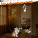 Interactive Cat Toys for Indoor Cats, Automatic Flying Bird Feather Wand Toy for Chase Exercise Enrichment, Rechargeable Durable Safe Hanging Cat Toy for Bored Kittens & Adult Cats - Image 7