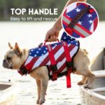 ASENKU Dog Life Jacket - Pet Safety Vest for Swimming & Boating, Shark Life Jacket with Floatation, Dog Lifesavers Swimsuits for Small Medium Large Dogs (RedFlag, L) - Image 6