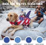 ASENKU Dog Life Jacket - Pet Safety Vest for Swimming & Boating, Shark Life Jacket with Floatation, Dog Lifesavers Swimsuits for Small Medium Large Dogs (RedFlag, L) - Image 10