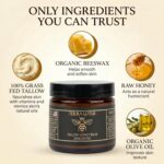 Terra Lotus - Organic Grass-Fed Beef Tallow Balm with Raw Honey - Moisturizing Cream - Handmade All-Natural Moisturizer (2 Oz, Unscented) - Image 3