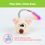 Catify Interactive Cat Toy - Squeaking Mice Set, Beige & Gray | Catnip Infused, Tap to Activate Squeaks, Soft, For Indoor Kittens & Cats, Independent Play, Attaches to Wand, Pack of 2 - Image 7