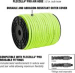 Flexzilla Pro Air Hose, Bulk Plastic Spool, 1/2 in. x 250 ft, Heavy Duty, Lightweight, Hybrid, ZillaGreen - HFZ12250YW - Image 4