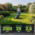STEELITE Cordless Lawn Mower, 20V Battery Powered Lawn Mower 13 Inch, Brushless Electric Lawn Mower with 4.0Ah Battery and Charger, Walk Behind Mower for Small Yards - Image 5