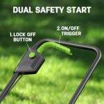 STEELITE Cordless Lawn Mower, 20V Battery Powered Lawn Mower 13 Inch, Brushless Electric Lawn Mower with 4.0Ah Battery and Charger, Walk Behind Mower for Small Yards - Image 7