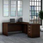 Bush Business Furniture Series C 60W L Shaped Desk with 3 Drawer Mobile File Cabinet in Mocha Cherry, Corner Computer Table with Drawers for Professional Office Space - Image 3