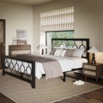 Allewie Queen Vintage Metal Bed Frame with Headboard, No Box Spring Needed | Black iron queen platform bed features Victorian style headboard and footboard, heavy duty support, and easy assembly. - Image 4