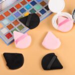Pimoys Powder Puffs, 6 Pack Triangle Velour Makeup Sponges, Pink Black | Soft Velour, Wet and Dry Use, Triangle For Eyes T-Zone, Washable, for Loose Powder - Image 6