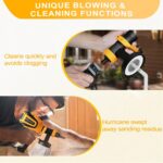VONFORN Paint Sprayer, 700W Spray Paint Gun with 4 Nozzles & 3 Patterns | with Cleaning & Blowing Joints, Easy to Clean, for Furniture, Cabinets, Fence, Walls, Door, Garden Chairs etc. Yellow - Image 6