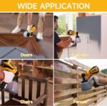 VONFORN Paint Sprayer, 700W Spray Paint Gun with 4 Nozzles & 3 Patterns | with Cleaning & Blowing Joints, Easy to Clean, for Furniture, Cabinets, Fence, Walls, Door, Garden Chairs etc. Yellow - Image 7