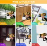 VONFORN Paint Sprayer, 700W Spray Paint Gun with 4 Nozzles & 3 Patterns | with Cleaning & Blowing Joints, Easy to Clean, for Furniture, Cabinets, Fence, Walls, Door, Garden Chairs etc. Yellow - Image 8