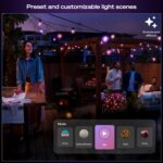 Philips Hue Festavia Globe Outdoor String Lights, White & Color Ambiance, 45ft,16 Bulbs, Dimmable, Control with Hue App or Voice, Bridge Required - Image 7