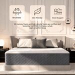 Queen Mattress, 12 Inch Queen Size Mattress Hybrid Medium Firm, | 7-Zone Pocket Spring Memory Foam Mattress in a Box for Back Pain & Pressure Relief,Motion Isolation,CertiPUR-US Certified - Image 7
