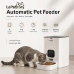 Smart Automatic Cat Feeder with App Control, 4L Timed Dry Food Dispenser, Up to 10 Meals per Day, 10-Second Voice Recorder, Dual Power Supply, for Cats & Small Dogs - Image 4