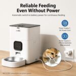 Smart Automatic Cat Feeder with App Control, 4L Timed Dry Food Dispenser, Up to 10 Meals per Day, 10-Second Voice Recorder, Dual Power Supply, for Cats & Small Dogs - Image 7