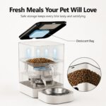 Smart Automatic Cat Feeder with App Control, 4L Timed Dry Food Dispenser, Up to 10 Meals per Day, 10-Second Voice Recorder, Dual Power Supply, for Cats & Small Dogs - Image 8
