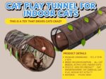 48" Cat Tunnel Mesh Play House | Collapsible Design | Breathable Mesh | Indoor & Outdoor | Connects to Cat Tents - Image 3