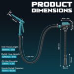 Ecarke 5 GPM Cordless Fuel Transfer Pump for Gasoline Diesel, Manual Control Portable Gas Can Pump, Compatible with Makita 18V Batteries, 51" Hose & 5 Adapters (Bare Tool) - Image 9