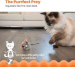Catstages Squeak Squeak Mouse Cat Toy with Touch-Activated Sound & Catnip, Gray - Image 4
