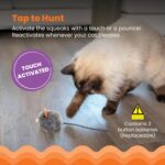 Catstages Squeak Squeak Mouse Cat Toy with Touch-Activated Sound & Catnip, Gray - Image 5
