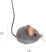 Catstages Squeak Squeak Mouse Cat Toy with Touch-Activated Sound & Catnip, Gray - Image 9
