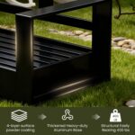 4 Piece Oversized Aluminum Outdoor Furniture Set with Coffee Table | Patio Sofa Sets, Deep Seating and Upgraded 6-inch Cushions for Porch, Balcony, Deck - Image 6