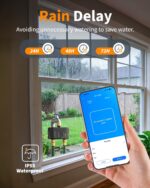 Diivoo Brass WiFi Sprinkler Timer 2 Zone for Garden Hose Remote Control | Smart Water Timer Compatible with Alexa and Google Home,12 Irrigation Plans,Rain Delay & Manual Watering for Garden,Lawn,Yard - Image 7