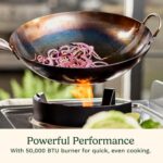 Cuisinart Outdoor Wok Station with Rear Wheels, 14" Steel Pan, 50,000 BTU - Image 5