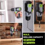WORKPRO 8V Cordless Drill Set with Battery and Charger, 3/8" Keyless Chuck | Electric Power Drill, 2.0Ah Battery, Variable Speed, Portable for Home Improvement & DIY - Image 7