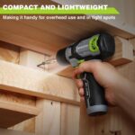 WORKPRO 8V Cordless Drill Set with Battery and Charger, 3/8" Keyless Chuck | Electric Power Drill, 2.0Ah Battery, Variable Speed, Portable for Home Improvement & DIY - Image 9