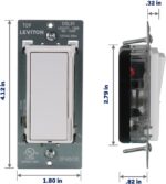 Leviton Decora Slide LED Advanced Dimmer Switch for 150W Dimmable LED, Halogen and Incandescent Bulbs and Fixtures, DSL01-LW, White - Image 5