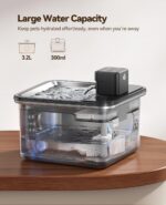 Cat Water Fountain Wireless + 6 Filters: [Visual Filter] & [Heavy-Duty Stainless Steel] FEELNEEDY- Premium, 3.2L/108oz, 4000mAh Battery Operated Pet Fountain with Sensor, for Cats and Dogs - Image 7