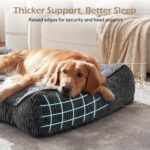 JOEJOY XL Orthopedic Dog Bed for Large Dogs, Extra Thick Foam Pet Bed Sofa | Bolster Sides, Large Sized Dog Couch Bed with Removable Washable Cover, Non-Slip Bottom, Grey (42"x30") - Image 3