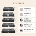 JOEJOY XL Orthopedic Dog Bed for Large Dogs, Extra Thick Foam Pet Bed Sofa | Bolster Sides, Large Sized Dog Couch Bed with Removable Washable Cover, Non-Slip Bottom, Grey (42"x30") - Image 5