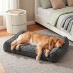 JOEJOY XL Orthopedic Dog Bed for Large Dogs, Extra Thick Foam Pet Bed Sofa | Bolster Sides, Large Sized Dog Couch Bed with Removable Washable Cover, Non-Slip Bottom, Grey (42"x30") - Image 9