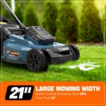 SENIX X6 60V Max 21" 3-in-1 Self-Propelled Mower w/ 8Ah Battery & Charger, Smart Display, 7-Level Adj. (Mower & Battery Shipped Separately) | 3 in 1 and 7-Height Adjustment, 60mins Runtime for Garden, Small Yard - Image 4