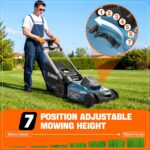 SENIX X6 60V Max 21" 3-in-1 Self-Propelled Mower w/ 8Ah Battery & Charger, Smart Display, 7-Level Adj. (Mower & Battery Shipped Separately) | 3 in 1 and 7-Height Adjustment, 60mins Runtime for Garden, Small Yard - Image 5