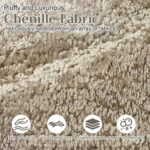 92" Oversized Minimalistic Boucle Sofa for Living Room, Luxury Plush Extra Deep Seat Tufted Sofa, Modern Comfy Curved Cloud Couch, Upholstered 3-Seater Chenille Couches, Light Brown - Image 4