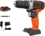 BLACK+DECKER 20V MAX Cordless Drill Kit with ‎Battery, Charger, Includes Double Sided Drill Bit (BCD702C1) - Image 2