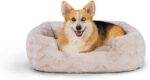 Best Friends by Sheri Lux Lounge Bed Calming Faux Fur Dog Bed, Oyster, Cream, Medium, 30" x 20" - Image 2