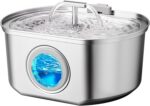 Cat Water Fountain Stainless Steel - 3.2L/108oz Cat Drinking Fountain | Pet Water Fountain for Cats Inside - Ultra Quiet Pet Watering Dispenser - for Small Animals - Image 2