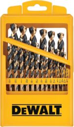 DEWALT Drill Bit Set 29 Pc Black and Gold, High Speed Steel, Split Point, Black Oxide Coating, Optimized Helix, Stronger Core Bit Set for Drill (DWA1189) - Image 2