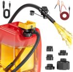 Ecarke 5 GPM Cordless Fuel Transfer Pump Compatible with DeWalt 20V Battery | Portable Gas Can Pump Compatible with Milwaukee 18V, Auto Shut-Off & Beep Alert, 51" Hose & 5 Adapters for Gasoline & Diesel - Image 2