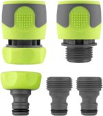 Flexzilla Garden Hose Quick-Connect Fittings, 5-Piece Coupler & Plug Kit - Image 2