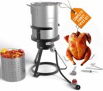 GasOne 30QT Turkey Fryer Set and Seafood Boil with Propane Gas Burner, Perforated Basket – Perfect Outdoor Cooker for Crawfish, Crab, Shrimp, Lobster, and Frying – Complete Outdoor Cooking Kit - Image 2