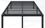 Hafenpo 14 Inch Queen Bed Frame - Sturdy Metal Platform Queen Size, No Box Spring Needed, Heavy Duty, Easy Assembly, Strong Bearing Capacity, Under Bed Storage, Black - Image 2