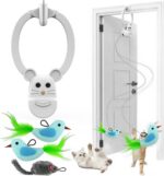 Interactive Cat Toys for Indoor Cats, Automatic Flying Bird Feather Wand Toy for Chase Exercise Enrichment, Rechargeable Durable Safe Hanging Cat Toy for Bored Kittens & Adult Cats - Image 2