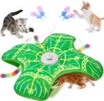 Interactive Cat Toys for Indoor Cats,[Newly Upgraded] Rechargeable Touch Activated Hide and Seek Kitten Toys for Bored Indoor Adult Cats with Fluttering (Green) - Image 2