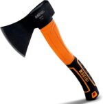 KSEIBI Wood Axe, Small Outdoor Camp Hatchet for Splitting and Kindling Wood, Forged Steel Blade with Anti-Slip and Shock Reduction Handle Great Throwing Axes and Hatchets (Modern) - Image 2
