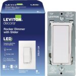 Leviton Decora Slide LED Advanced Dimmer Switch for 150W Dimmable LED, Halogen and Incandescent Bulbs and Fixtures, DSL01-LW, White - Image 2