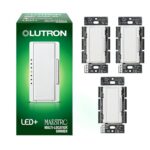 Lutron Maestro LED+ Dimmer Switch for Dimmable LED, Halogen and Incandescent Bulbs, 150W/Single-Pole or Multi-Location, MACL-153M-WH-3, White (3-Pack) - Image 2